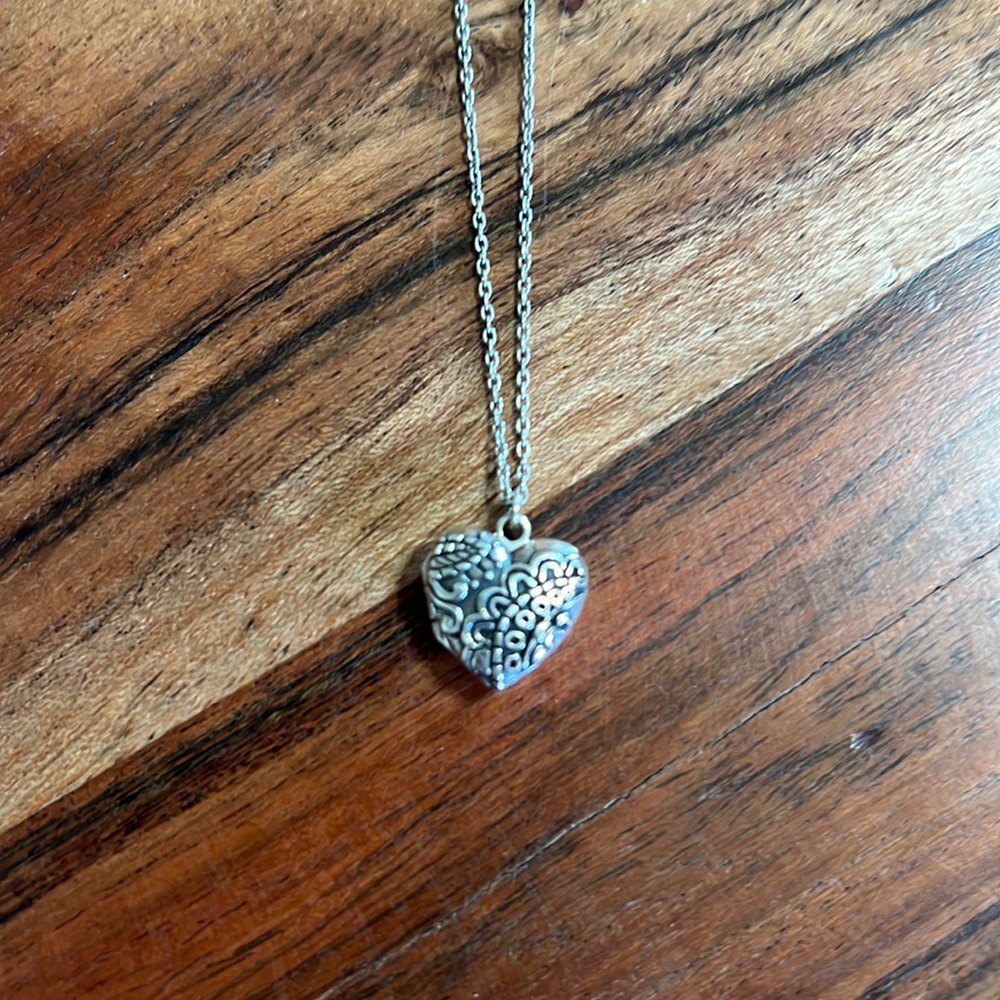 Silpada locket necklace, approx 17”.
